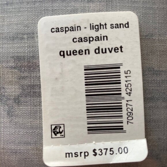 COPY - NWT $375 Calvin Klein Queen Duvet  Cover Caspain light sand 100% Cotton … - Picture 4 of 5